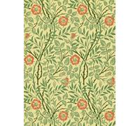 Morris & Co Carta da parati Sweet Briar - Green/ Rust