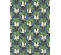 Morris & Co Carta da parati Tulip & Bird - Goblin Green/ Raven