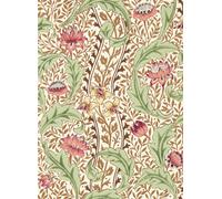 Morris & Co Carta da parati Wild Tulip & Vine - Rose/ Linen