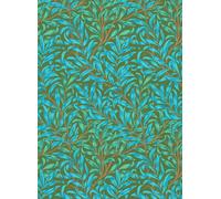 Morris & Co Carta da parati Willow Bough - Olive/ Turquoise