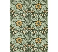 Morris & Co Carta da parati Woodbell & Anemone - Bayleaf/ Manilla