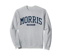 Morris Minnesota MN College University Style Blu Felpa