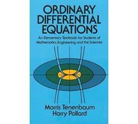 Morris Tenenbaum Harry Pollard Ordinary Differential Equations (Tascabile)