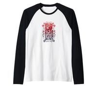 Morrissey Irish Blood English Cuore Rosso Blu Maglia con Maniche Raglan