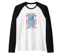 Morrissey Irish Blood English Cuore Verde Blu Maglia con Maniche Raglan