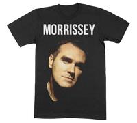 Morrissey T Shirt Face Photo Logo Ufficiale Mens Nero, Nero , M