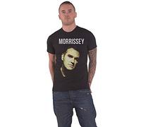 Morrissey T Shirt Face Photo Logo Ufficiale Mens Nero, Nero , S