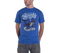 Morrissey T Shirt Never Giving in Whale Logo Nuovo Ufficiale Uomo Blu Size L
