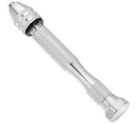 Morsa a Perno Mini Manuale in Lega di Alluminio per Punte 0.1-3.5mm | Mandrino senza Chiave, Testa Girevole, per Modelli, Gomma e Tiglio, Finitura Argento Compatta