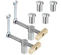 Morsa a vite per cani da banco per la lavorazione del legno, in acciaio inox, resistente, con 4 cani da banco per applicazioni versatili di lavorazione del legno e di serraggio, 2 pezzi