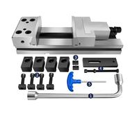 Morsa da banco a ganascia piatta, precisione di 0,005 mm, con copertura per trucioli, morsetto resistente, perfetta per la lavorazione del legno, progetti di hobby, resistente per artigiani e