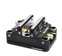 Morsa da banco CNC autocentrante in acciaio da 1 pz Dispositivo a quattro o cinque assi con piastra a ponte a blocco a L a quattro assi a cambio rapido a punto zero(DJ-80120-R)