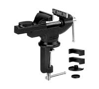 Morsa Da Banco Con Larghezza Dele Ganasce 10/60/70 Mm, Girevole A 360 Gradi, Piano Del Tavolo In Ghisa, Multifunzionale, Morsetto Pesante, Cuscinetto In Gomma Antiscivolo, Accessori(70mm)