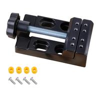 Morsa da banco da lavoro, mini morsa in lega di alluminio, piccola, lunga durata e leggera, per fai da te e foratura, ideale per la lavorazione del legno