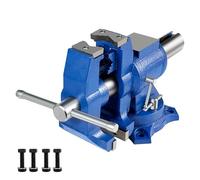 Morsa Da Banco For Impieghi Gravosi 5", Testa/corpo Girevole A Doppia Rotazione, 360°, Di Serraggio 30 KN, For Attrezzature Fissaggio E per i Professionisti