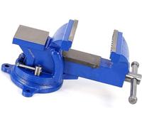 Morsa da Banco Girevole 125 mm con Incudine | Base Rotante 360° in Ghisa e Acciaio | Ganasce Intercambiabili | Morsa Professionale da Officina per Metallo, Legno, Fai da Te