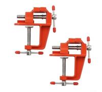 Morsa da banco in lega di alluminio, ganascia piatta da 35 mm con apertura da 30 mm, supporto leggero per piccoli pezzi per progetti fai da te, ganasce trattate termicamente e vite in acciaio, rosso