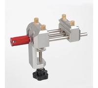Morsa da banco in lega di zinco resistente, compatta per la lavorazione del legno con funzionamento fluido per compiti di precisione e uso domestico in officina, argento, 18 x 14 x 7 cm