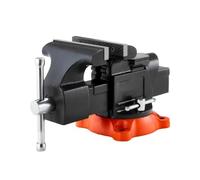 Morsa da banco, Morsa Da Banco Multiuso Con Larghezza Ganascia 5"/5,5"/6" /6,5" Base Di Serraggio Girevole A 360° Incudine Per Tubi Tondi