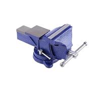 Morsa da banco resistente con base girevole, apertura ganasce da 12,7 o 15,2 cm, corpo in ghisa, 45 ganasce in acciaio, strumento per officina, progetti fai da te (135 pezzi)