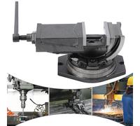 Morsa Girevole da Tavolo Inclinabile 100 mm, Morsa di Precisione da Banco Base Girevole da 360°, Professionale Fresatrice Angolo di Inclinabile, Max. Forza di serraggio19 KN, 0-90°