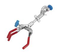 Morsa girevole regolabile a tre punte per matracci, supporto per matracci da laboratorio, morsa da laboratorio in metallo con punte rivestite in plastica per provette e