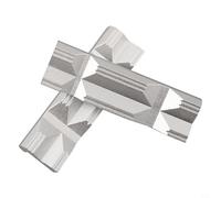 Morsa in alluminio resistente con quattro magneti per pezzo, design con scanalatura a V per un serraggio sicuro del tubo nella lavorazione dei metalli, previene graffi sul pezzo, coppia argento da