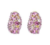 Morsa Kit Orecchini a cerchio in argento sterling 925 con diamanti creati per le donne delle orecchie della festa di nozze Morsa Scoperte Colla Morsa Esame Kit, Taglia unica, Metallo, Senza Gemme