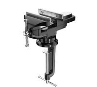 Morsa, Morsa da tavolo universale 2 in 1 con ganascia multifunzionale e pulsante di regolazione rapida, morsa banco morsetto lavoro rotazione a 360°(C)
