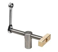Morsa per la lavorazione del legno, barra di bloccaggio dei coni, in ottone, per la lavorazione del legno, utensili fai da te con chiave a cricchetto in acciaio inox da 8 mm, per foro da tavolo da 20