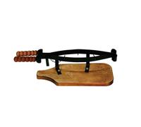 Morsa Per Prosciutto con base In legno Spesso dimensioni 60x20xh 15 cm marrore