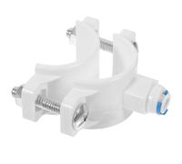 Morsa per Tubi Idraulici Pom Bianca con Valvola Rapida 1/4 | Tubi 40-48mm, Tenuta Anti Perdita, Installazione Sotto Lavello con Morsetti, Bulloni e Dadi Stile Casuale