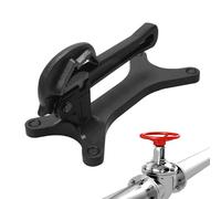 Morsa per tubi portatile, Morsa di serraggio per tubi, Multifunzione Morsa per Tubi in Alluminio per La Manutenzione Della Valvola, Alta Quota, Spazi Ristretti (Nero）