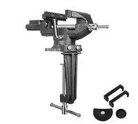 Morsa portatile 2 in 1 universale girevole da banco con pulsante di sgancio rapido per la lavorazione del legno, taglio del metallo, progetti fai da te e lavorazione di parti, mini 12,7 cm