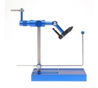 Morsa rotante per legare le mosche, rotazione a 360°, con base stabile in lega di alluminio e supporto per bobina, per esche artificiali e mosche artificiali