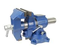 Morsa rotante professionale girevole incudine piatto girevole banco da lavoro Morsa in acciaio di alta qualità, morsa da tavolo multifunzionale per meccanici e ingegneri blu 360° 125 mm