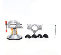 Morsa Universale da Banco con Morsetto Manuale, Blocco Rapido, Metallo Lega - Morsa per Smerigliatrice Elettrica, Rotazione Universale, Perfetta per Officina e Casa