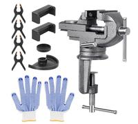 Morsa versatile - Piccolo banco da lavoro con regolazione rapida, base girevole a 360° e ganasce temprate per la lavorazione del legno portatile Mini Vice