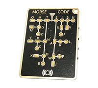 Morse Code Challenge Card - Interactive Telegraph LED Signal Buttons Learning Set for Beginners Adults Families Friends Hobbyists | ABS Kit with Light Sound Practice Module Coding Education