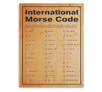 Morse Code Chart Poster Educational Reference Canvas Wall Art for Learning Communication Decor(Unframed,12x18inch(30x45cm))