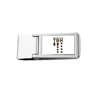 Morse Code hstly Expressed Point line Slim Money Clip Acciaio Holder Pocket Wallet