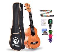 MORSE Ukulele Soprano Bracciolo Ukulele per Principianti Pack-21 Pollici con Gig Bag Fast Learn Songbook Tuner Pick All in One Kit