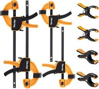 Morsetti a barra per la lavorazione del legno - TOLESA 100&152 mm Mini morsetti a presa rapida Servizio leggero Limite 45 libbre Morsetti a molla da 100 mm & Morsetti a cricchetto da 127 mm