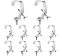 Morsetti a C, 10 confezioni di luci da palcoscenico, 1,18-2 pollici, 30-50 mm Od Tubes Fit, capacità di carico 55, Apparecchi C Illuminazione da palcoscenico per luci spot DJ illuminazione bar luci