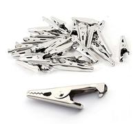 Morsetti a coccodrillo in metallo da 20 pezzi, clip a coccodrillo per test elettrici per lavori di laboratorio e test elettrici, lunghezza 28 mm