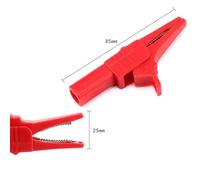 Morsetti a coccodrillo in metallo Morsetti for connettori for cavi Sonda di prova Cavo di colore rosso nero Morsetto di prova isolato Morsetto di collegamento Linea(1PCS Black 85mm)