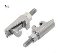 Morsetti a doppia ganascia di dimensioni M8 progettati per offrire prestazioni superiori nel fissaggio delle linee di vuoto (set di due) (M8)