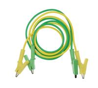 Morsetti a doppia testa ad alta pressione da 1 metro, morsetti a coccodrillo for cavi fai da te, test elettrico a doppia estremità, 1 pezzo(Black)