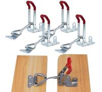 Morsetti a Ginocchiera Toggle Verticale,4pezzi,s Utensili Manuali Orizzontali,Clamp Morsetti a Mano Metallo,Attrezzo a Levetta,Chiusura a Leva Regolabile,Ganci Chiusura Regolabile a Leva