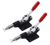 Morsetti a Levetta,Guador 2 pezzi Capacità di Tenuta Corsa Push Pull Action Toggle Morsetto Strumento Attrezzo a Levetta per Attrezzi Pesanti Orizzontale a Sgancio Rapido (227 kgf)